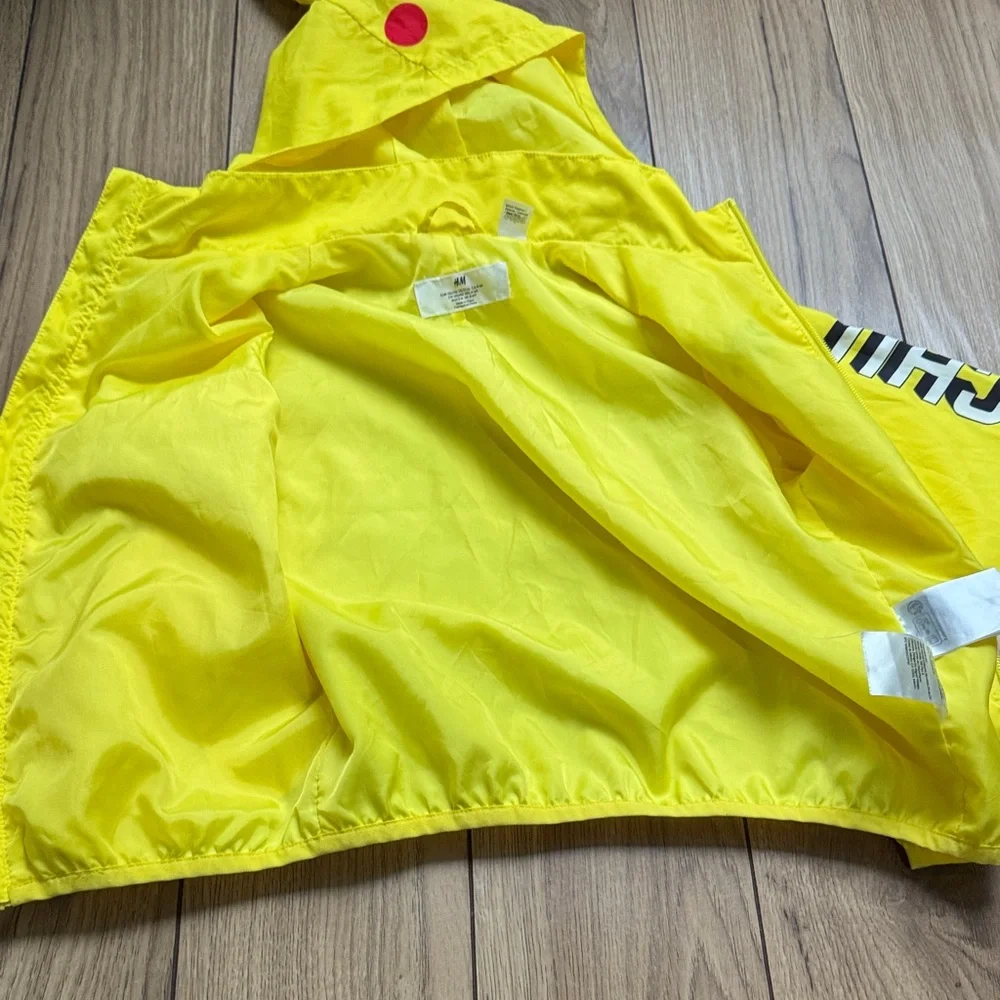 Pikachu Yellow Hooded Kids Jacket PRINT WINDBREAKER